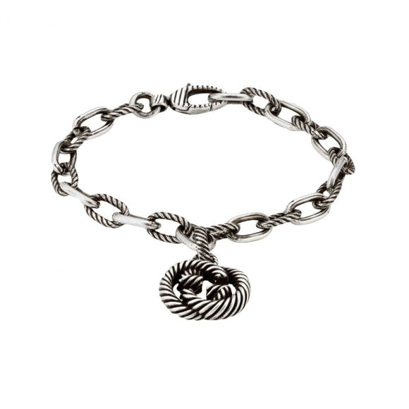 Gucci Silver Bracelet with Interlocking GG Charm - Picture 7 of 7